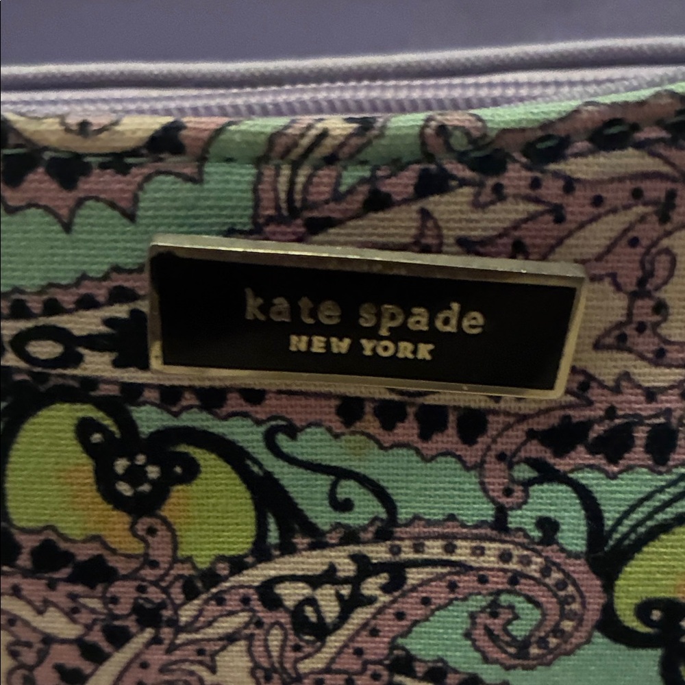 Kate Spade Multicolor Paisley Handbag with Bamboo Handles - Picture 3 of 11